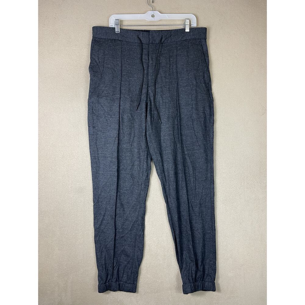 Vince Pants Mens 36 Charcoal Gray Wool Jogger Tapered Elastic Waist Pockets